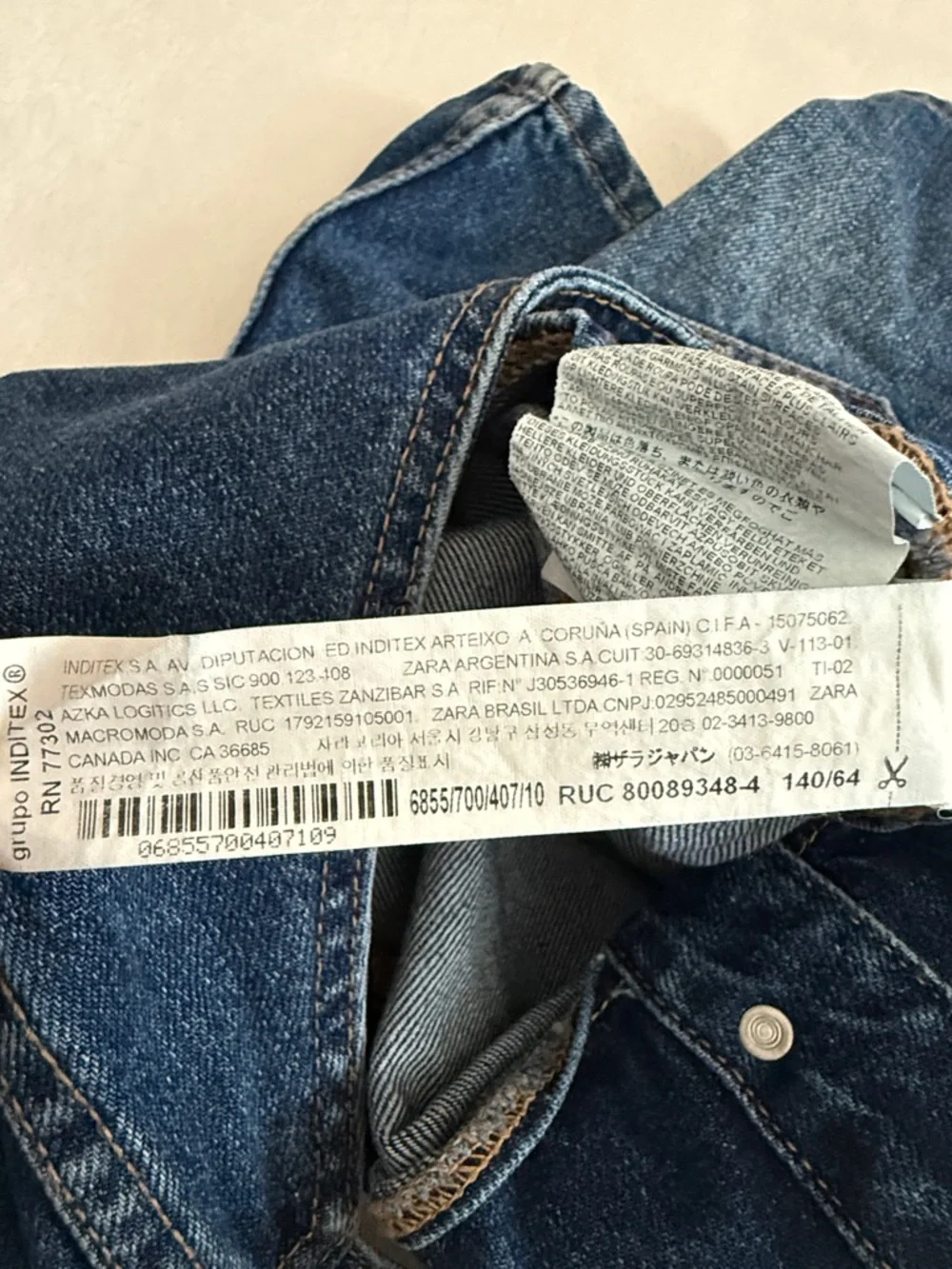 Zara | Dungaree Denim Button Front Overall Jean Jumper Dress Made in Egypt (10) - Picture 13 of 15